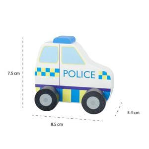 Orange Tree Toys Police Car Push Toy